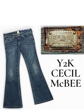 Vintage 90’s Y2K Cecil McBee low rise bootcut flare jeans size 25 streetwear